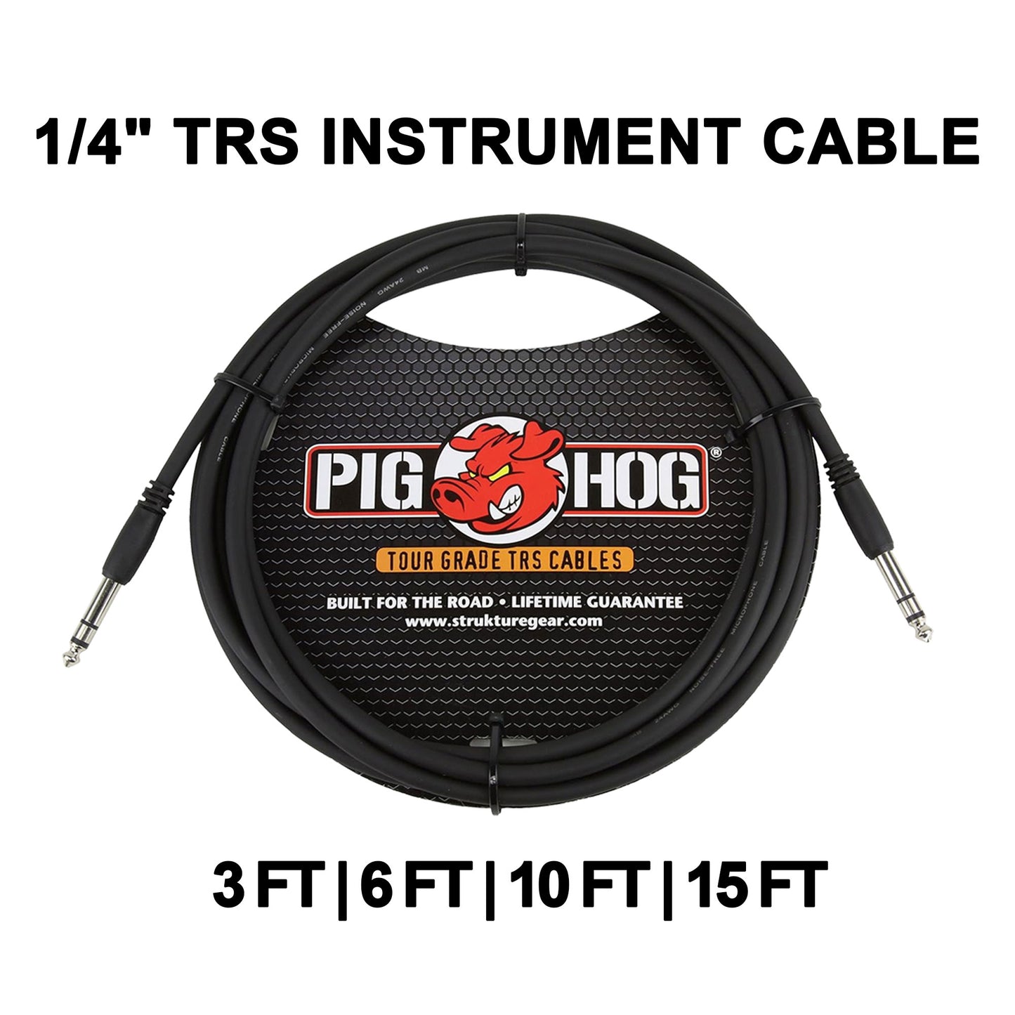 Pig Hog PTRS03 High Performance 1/4" TRS Instrument Cable