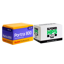 Kodak Professional Portra 800 Color Negative Film (35mm Roll Film, 36 Exposures) with Ilford HP5 Plus Black and White Negative Film (35mm Roll Film, 36 Exposures)