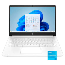 HP 14" Laptop with Intel Celeron N4500 Processor, 4GB RAM, 64GB eMMC Storage – Snowflake White + Transcend 256GB SDXC Card Accessory Bundle