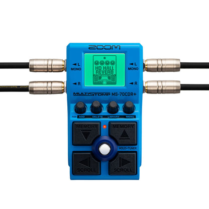 Zoom MS-70CDR+ MultiStomp Guitar Effects Pedal for Chorus, Delays & Reverbs with Over 140 Effects + Zoom AD-16A/D AC Adapter For Zoom Effects Pedals