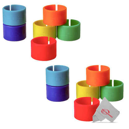 6x Pig Hog 8mm XLR Microphone Cable Male to Female 6 Ft Fully Balanced Premium Mic Cable + Zoom XLR-6c Color ID Rings for Microphone Cables (6 Pairs)