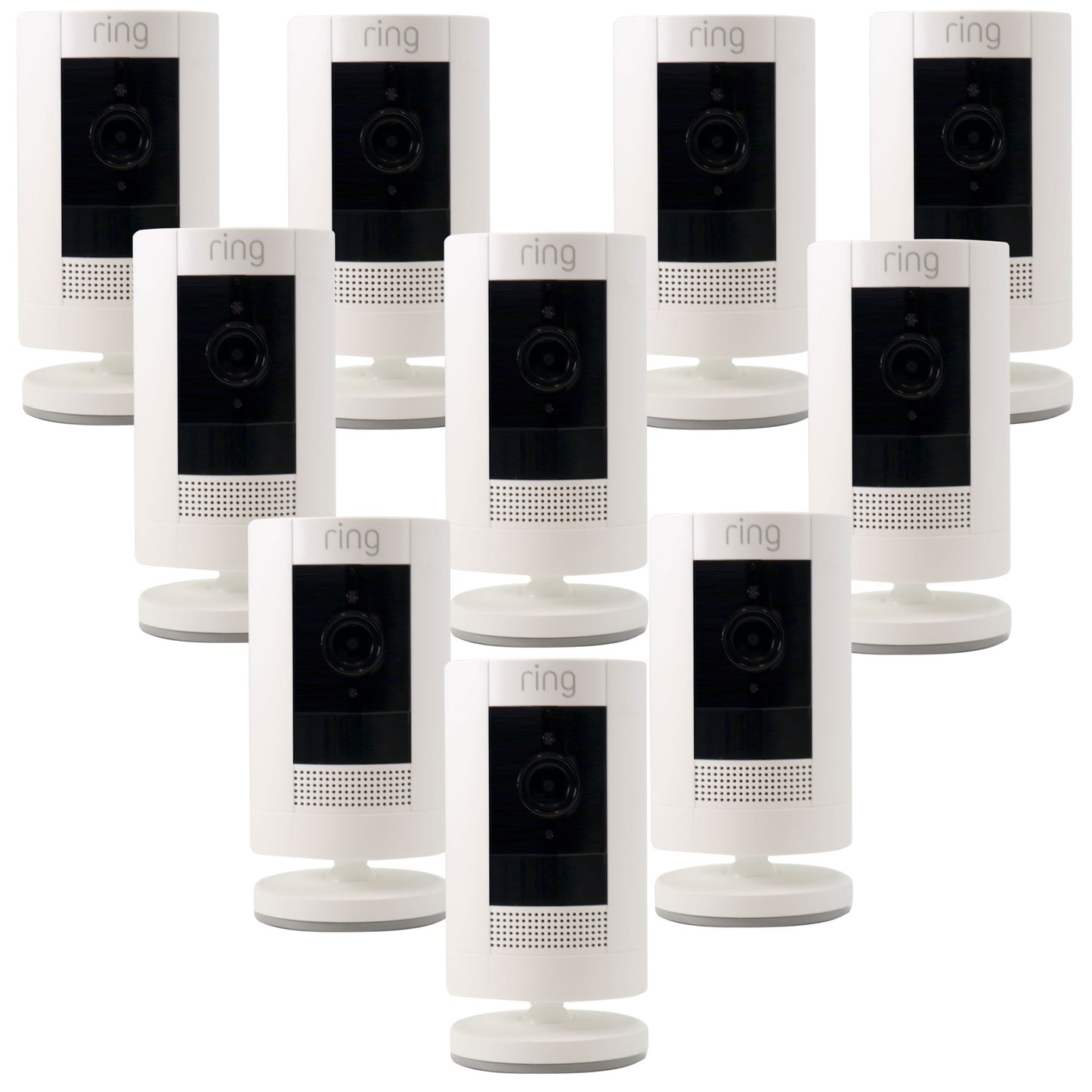 Ring Outdoor Cam Stick Up Indoor/Outdoor Wireless Security Camera White - 10 Pack