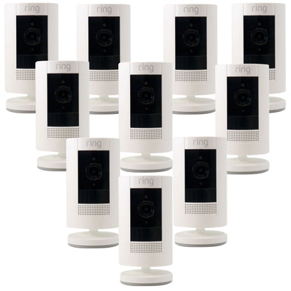 Ring Outdoor Cam Stick Up Indoor/Outdoor Wireless Security Camera White - 10 Pack
