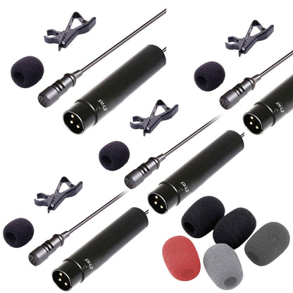 Vidpro Professional Wired XLR Lavalier Microphone XM-L2 for Pro Audio Equipment with XLR Input with Zoom WSL-1 Windscreen for LMF-1 / LMF-2 Lavalier Microphone