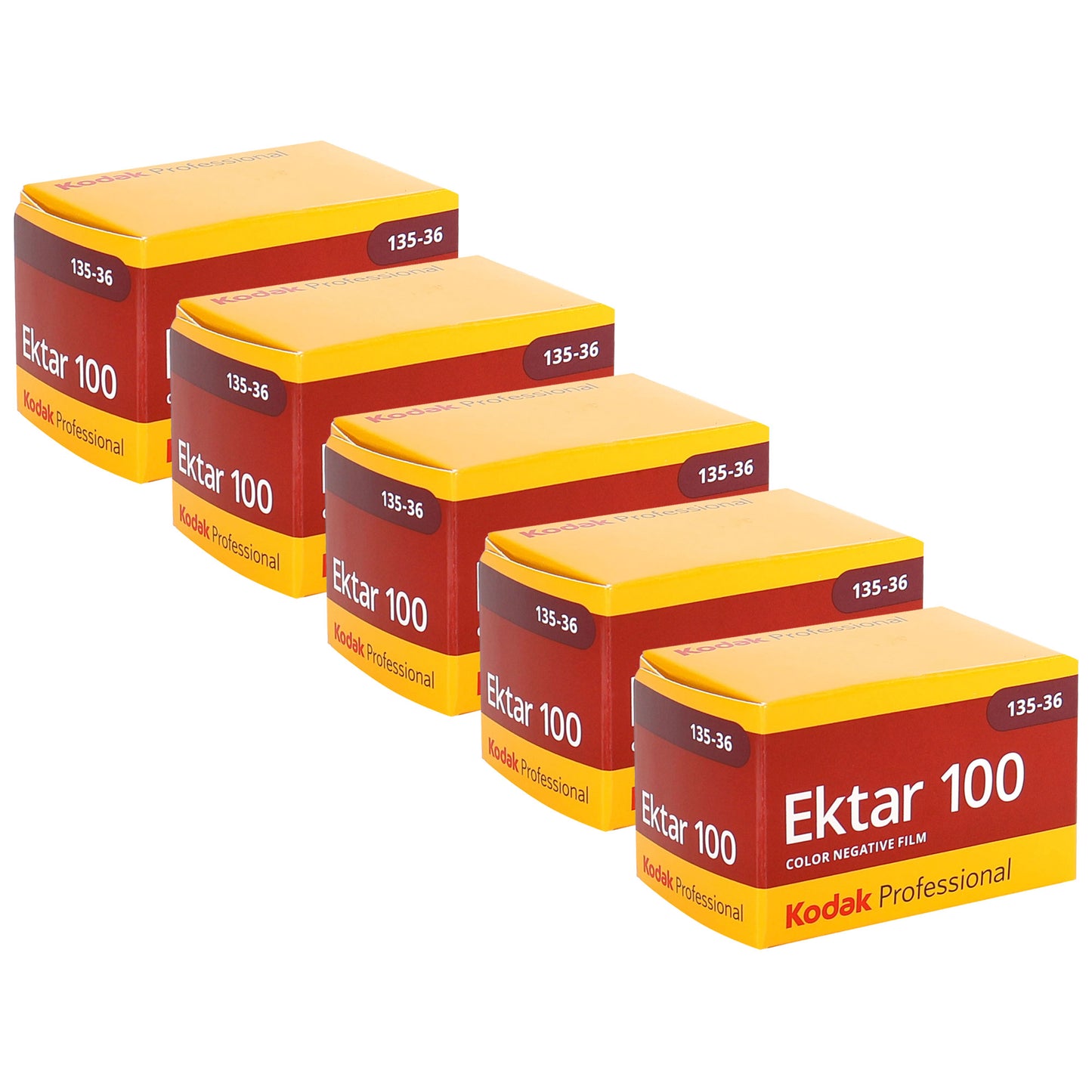 5x Kodak Professional Ektar 100 Color Negative Film (35mm Roll Film, 36 Exposures)