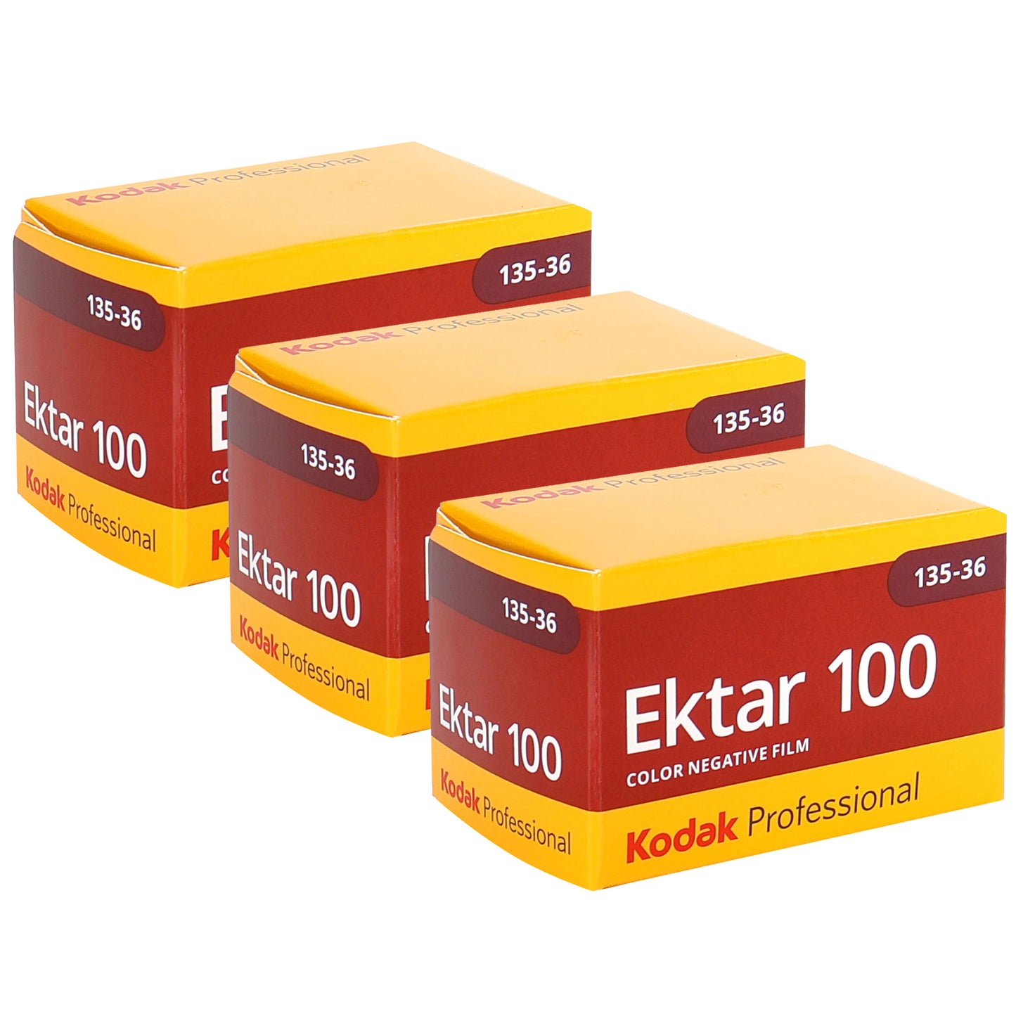 Kodak Ektar 100 Color Negative Film (35mm Roll Film, 36 Exposures) - 3 Pack