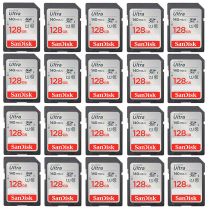 20x Sandisk Ultra 128GB SDXC UHS-I Class 10 Memory Card
