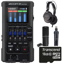 Zoom R4 MultiTrak 32-Bit Float Recorder with ZDM-1 Podcast Mic Pack Accessory Bundle and 16GB microSD Memory Card