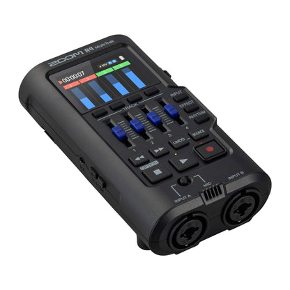 Zoom R4 MultiTrak 32-Bit Float Recorder with ZDM-1 Podcast Mic Pack Accessory Bundle and 16GB microSD Memory Card
