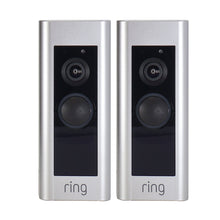 2x Ring Wired Doorbell Plus Smart Wi-Fi Video Doorbell - Satin Nickel