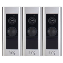 3x Ring Wired Doorbell Plus Smart Wi-Fi Video Doorbell - Satin Nickel