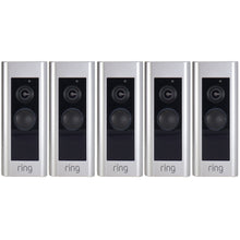 5x Ring Wired Doorbell Plus Smart Wi-Fi Video Doorbell - Satin Nickel