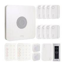Ring Alarm 14-Piece Home Security Kit – Wireless System, Works with Alexa with Ring Wired Doorbell Plus Smart Wi-Fi Video Doorbell - Satin Nickel