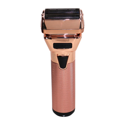 BaByliss Pro FXONE ROSEFX All-Metal Interchangeable-Battery Shaver FX79FSRG with Barberology Metal Comb Set 9" Clipper Comb and 7.5" Cutting Comb Rose Gold