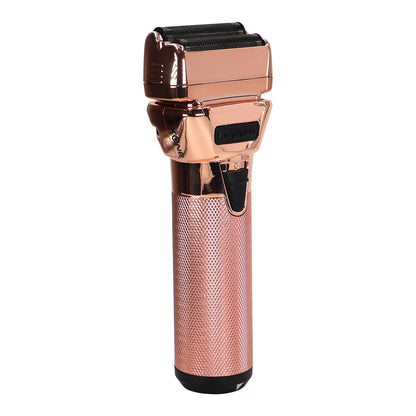 BaByliss Pro FXONE ROSEFX All-Metal Interchangeable-Battery Shaver FX79FSRG with Barberology Metal Comb Set 9" Clipper Comb and 7.5" Cutting Comb Rose Gold