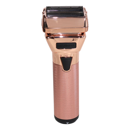 BaByliss Pro FXONE ROSEFX All-Metal Interchangeable-Battery Shaver FX79FSRG with Barberology Metal Comb Set 9" Clipper Comb and 7.5" Cutting Comb Rose Gold