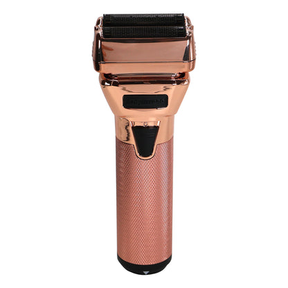 BaByliss Pro FXONE ROSEFX All-Metal Interchangeable-Battery Shaver FX79FSRG with Barberology Metal Comb Set 9" Clipper Comb and 7.5" Cutting Comb Rose Gold