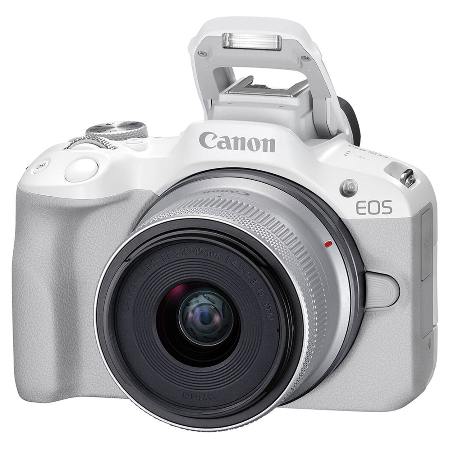 Canon EOS R50 Mirrorless Camera with 18-45mm Lens (White)
