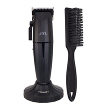 JRL ONYX Professional Cordless Hair Clipper - Black (Dual Voltage) FF 2020C-B with BaByliss Pro Fade Brush