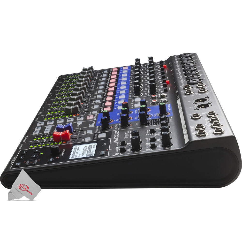 Zoom LiveTrak L-12 - 12-Channel Digital Mixer & Multitrack Recorder Pro Audio Package