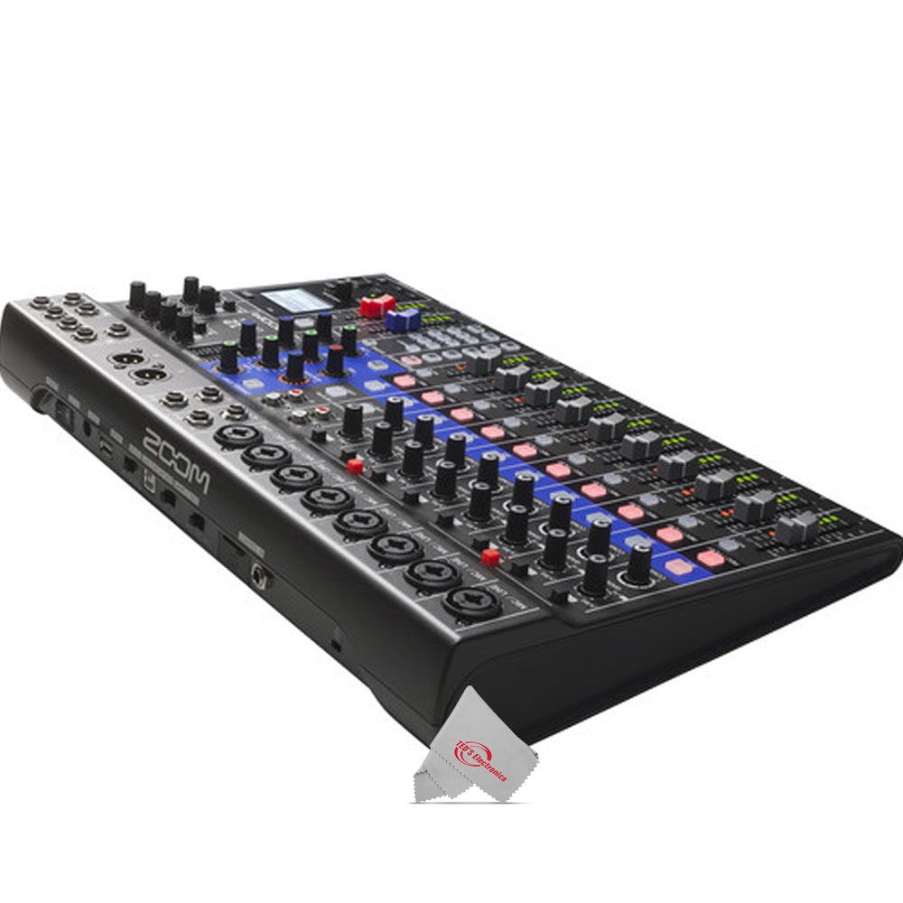 Zoom LiveTrak L-12 - 12-Channel Digital Mixer & Multitrack Recorder Pro Audio Package