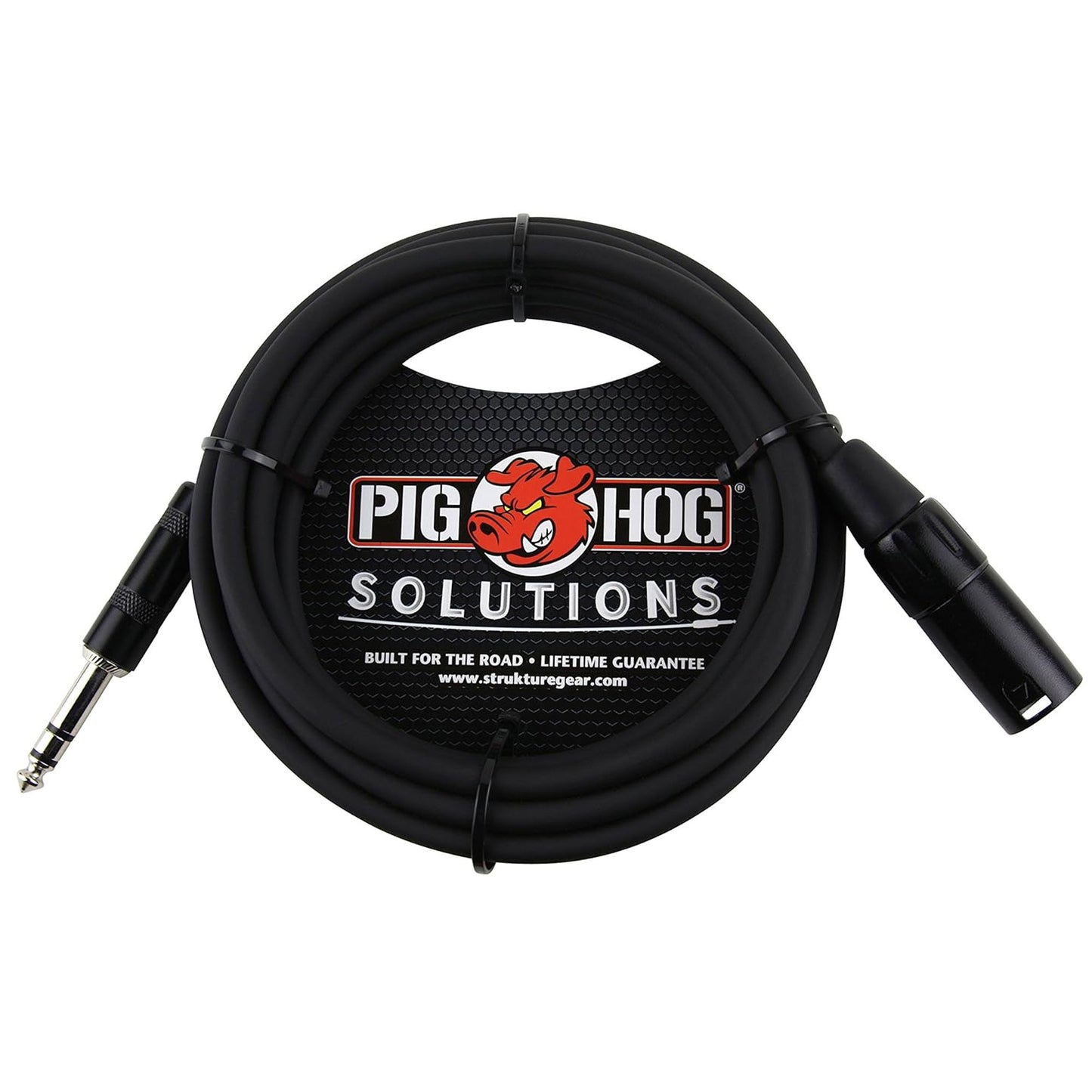 8x Pig Hog 1/4" TRS to XLR Balance Adaptor Cable, 10 Feet PX-TMXM2