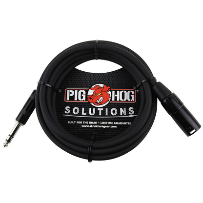 3x Pig Hog 1/4" TRS to XLR Balance Adapter Cable, 10 Feet PX-TMXM2