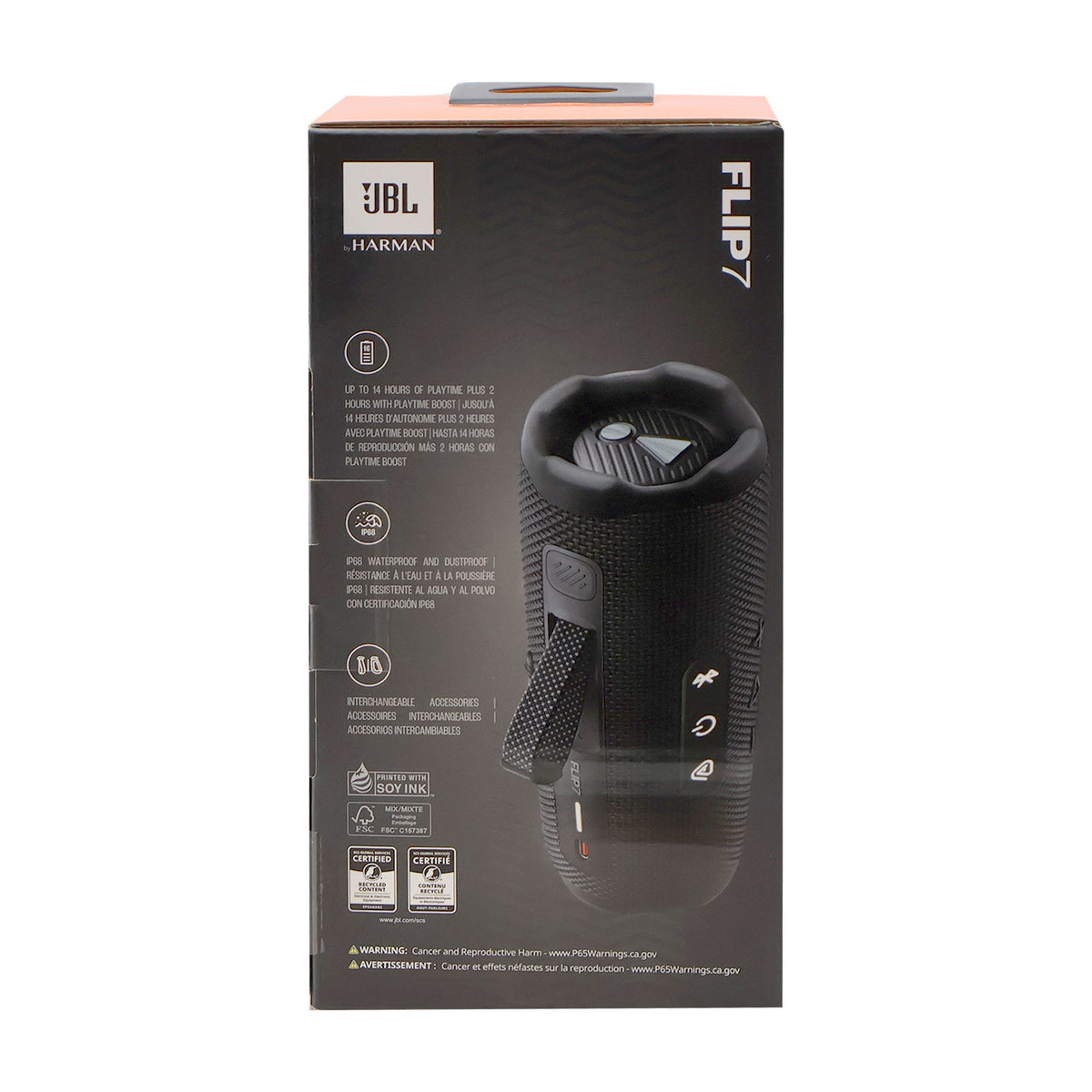 2x JBL Flip 7 Portable Waterproof Bluetooth Speaker (Black)