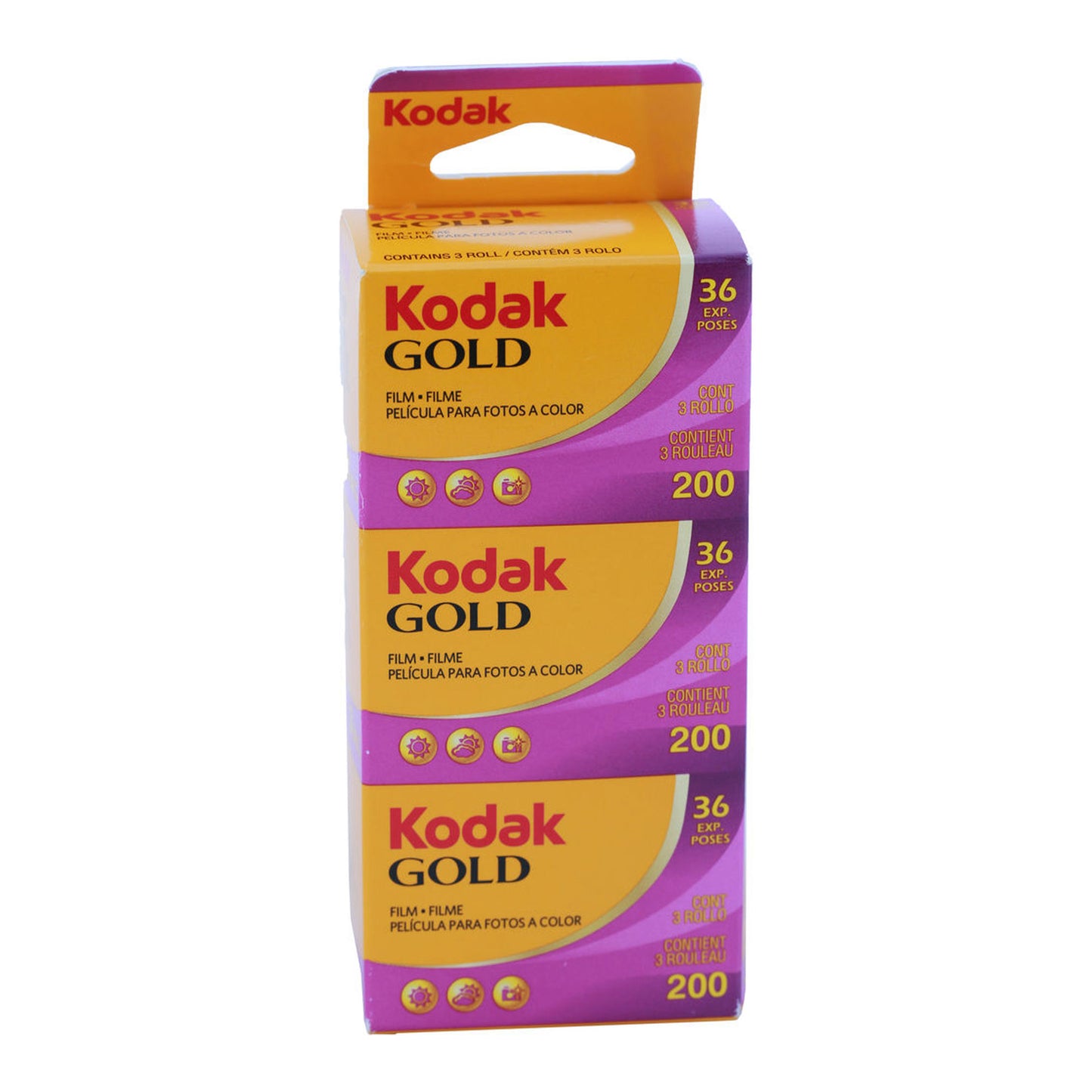 2x Kodak GOLD 200 Color Negative Film (35mm Roll Film, 36 Exposures) - 3 Pack