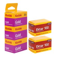 2x Kodak Professional Ektar 100 Color Negative Film (35mm, 36 Exposures) with Kodak GOLD 200 Color Negative Film (35mm, 36 Exposures) - 3 Pack