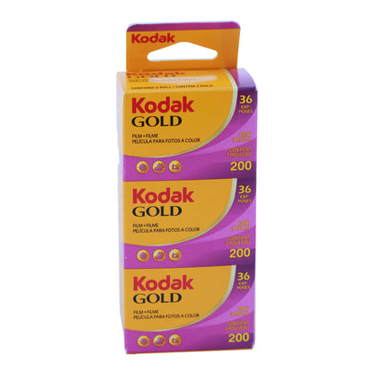 2x Kodak Professional Ektar 100 Color Negative Film (35mm, 36 Exposures) with Kodak GOLD 200 Color Negative Film (35mm, 36 Exposures) - 3 Pack
