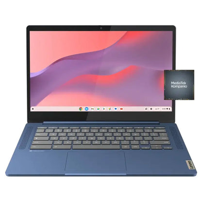 Lenovo IdeaPad Slim 3 Chromebook 14" Full HD Laptop - MediaTek Kompanio 520 - 4GB Memory - 64GB eMMC (Abyss Blue) with Accessory Bundle