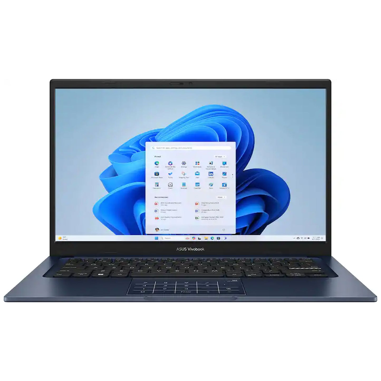ASUS Vivobook 14 14" FHD Laptop - Intel 13th Core i5-1334 - 12GB Memory, 256GB SSD (Quiet Blue) with 256GB 300S UHS-I microSDXC Card and USB Card Reader