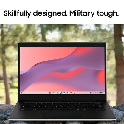 Samsung Galaxy Chromebook Go 14" LED Laptop - Intel Celeron- 4GB Memory - 128GB Storage (Silver) with Transcend 256GB 300S UHS-I microSDXC Memory Card