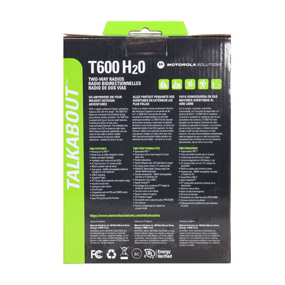 Motorola Talkabout T600 H2O 35-Mile Waterproof Two-Way Radios (Green) - 2 Pack