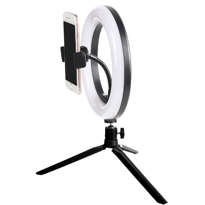 Hollyland LARK M2 DUO 2-Person Wireless Combo Microphone System (2.4 GHz, Ivory White) + 2x Vivitar 8" LED Ring Light Dimmable Lamp for Iphone Smartphone + SanDisk Ultra 64GB microSDXC Memory Card + Music Maker Mix and Master Suite Software
