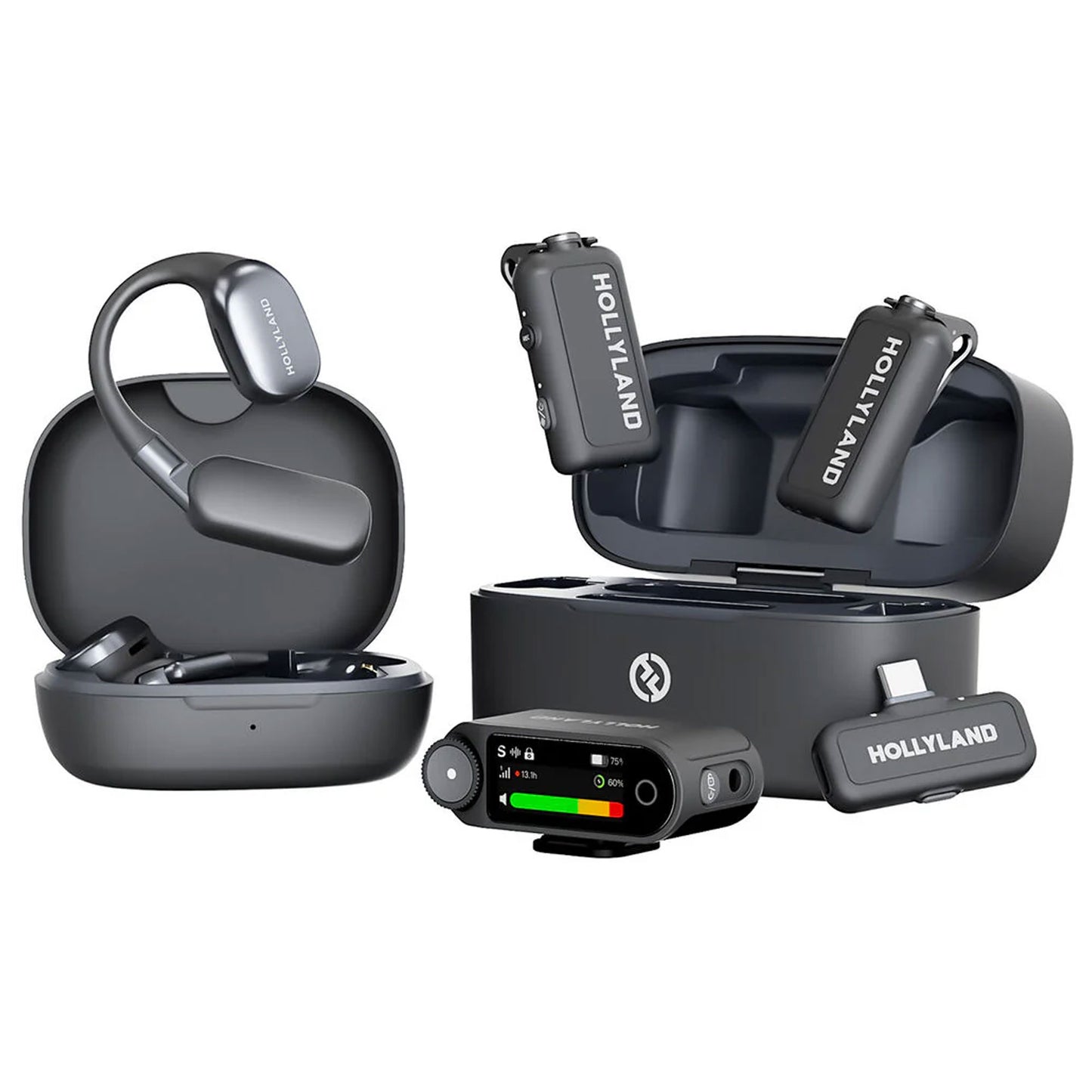 Hollyland LARK MAX 2 ULTIMATE COMBO 2-Person Wireless Lavalier Microphone System for Cameras and Mobile Devices Creator Essentials Bundle