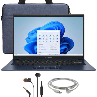 ASUS Vivobook 14 14" FHD Laptop - Intel 13th Core i5-1334 - 12GB Memory, 256GB SSD (Quiet Blue) with Accessory Bundle