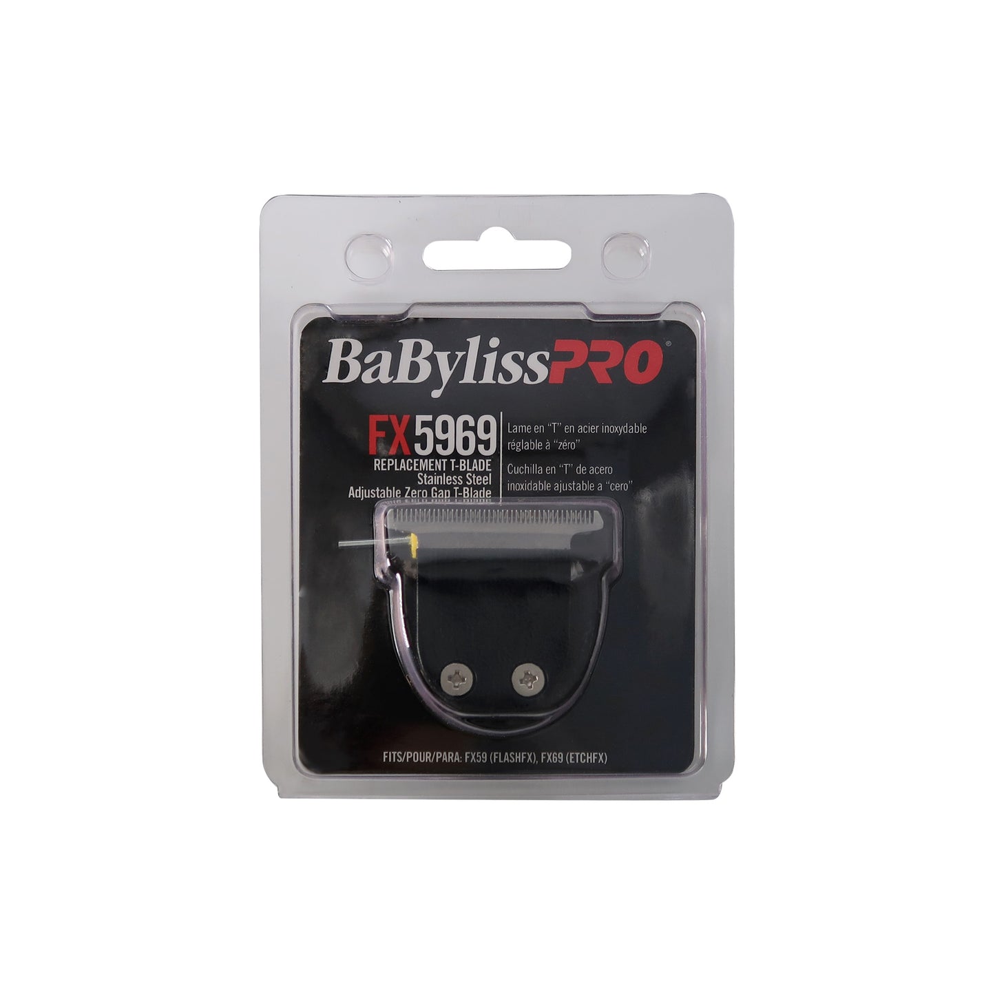 BaByliss Pro Barberology FlashFX / EtchFX Replacement Blade with Fade Brush and 9" Comb Black