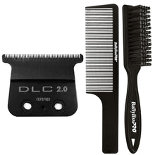 Babyliss Pro FX707BD2 DLC 2.0MM Deep Tooth T-Blade with Fade Brush and 9" Comb Black