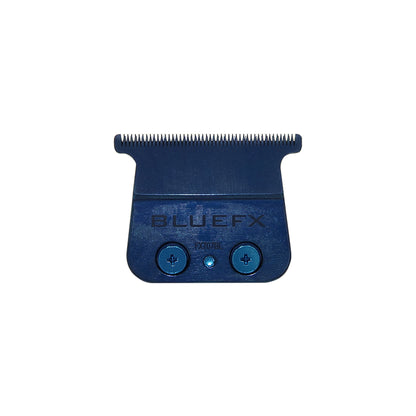 BaByliss Pro Blue DLC/Titanium Standard-Tooth Trimmer Blade FX707BL with Fade Brush and 9" Comb Black
