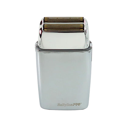 BaByliss Pro FOILFX02 Cordless Metal Double Foil Shaver FXFS2S Silver with Fade Brush and 9" Comb