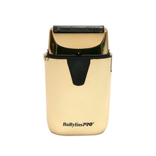 BaByliss Pro UVFOIL UV-Disinfecting Metal Single Foil Shaver - Gold FXLFS1G with Fade Brush and 9" Comb