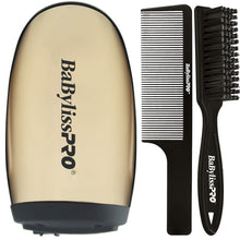 BabyLiss Pro Vibe FX Cord / Cordless Massager FXSSMG Gold with Fade Brush and 9" Comb