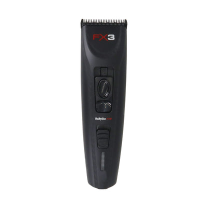 BaByliss Pro FX3 Black High Torque Cordless Clipper FXX3CB (Black) + BaByliss Pro Fade Brush BPFADEB + BaByliss Pro 9" Comb