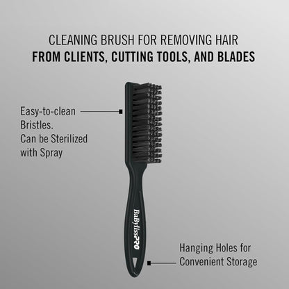 BaByliss Pro FX3 Black High Torque Cordless Clipper FXX3CB (Black) + BaByliss Pro Fade Brush BPFADEB + BaByliss Pro 9" Comb