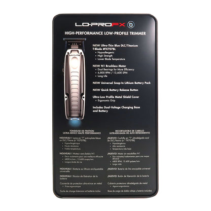 BaByliss Pro FXONE LO-PROFX High-Performance Low-Profile Trimmer FX729 with Fade Brush and 9" Comb