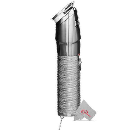 Babyliss Pro FX788S Silver FX Metal Lithium Cordless Trimmer with Fade Brush and 9" Comb