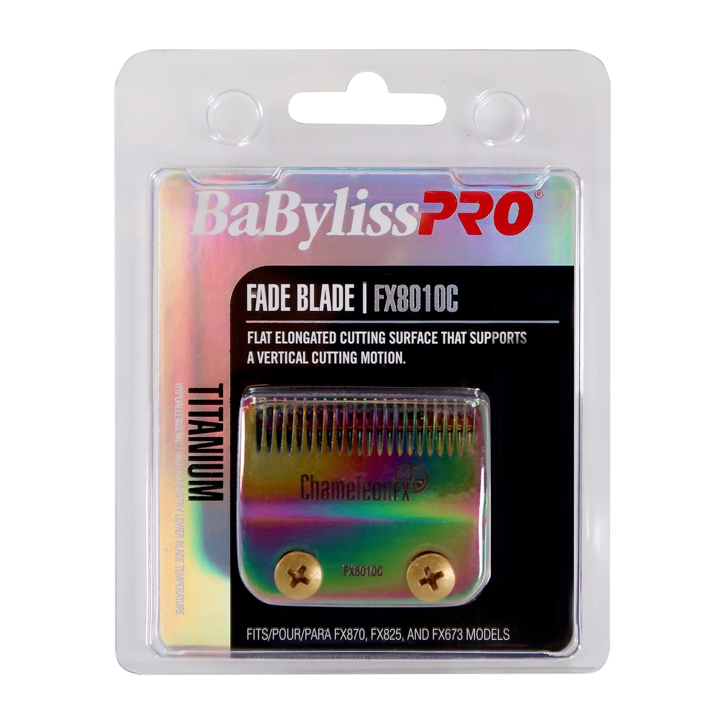 BaByliss Pro Replacement Titanium Fade Blade #FX8010C Fits for FX870, FX825 and FX673 Models + BaByliss Pro Fade Brush BPFADEB + BaByliss Pro 9" Clipper Comb