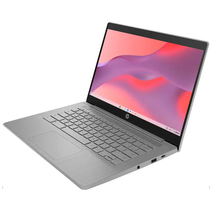 HP Chromebook 14" HD Laptop Intel Celeron N4500 - 4GB Memory, 64GB eMMC (Modern Grey) with 256GB microSDXC Card and Card Reader